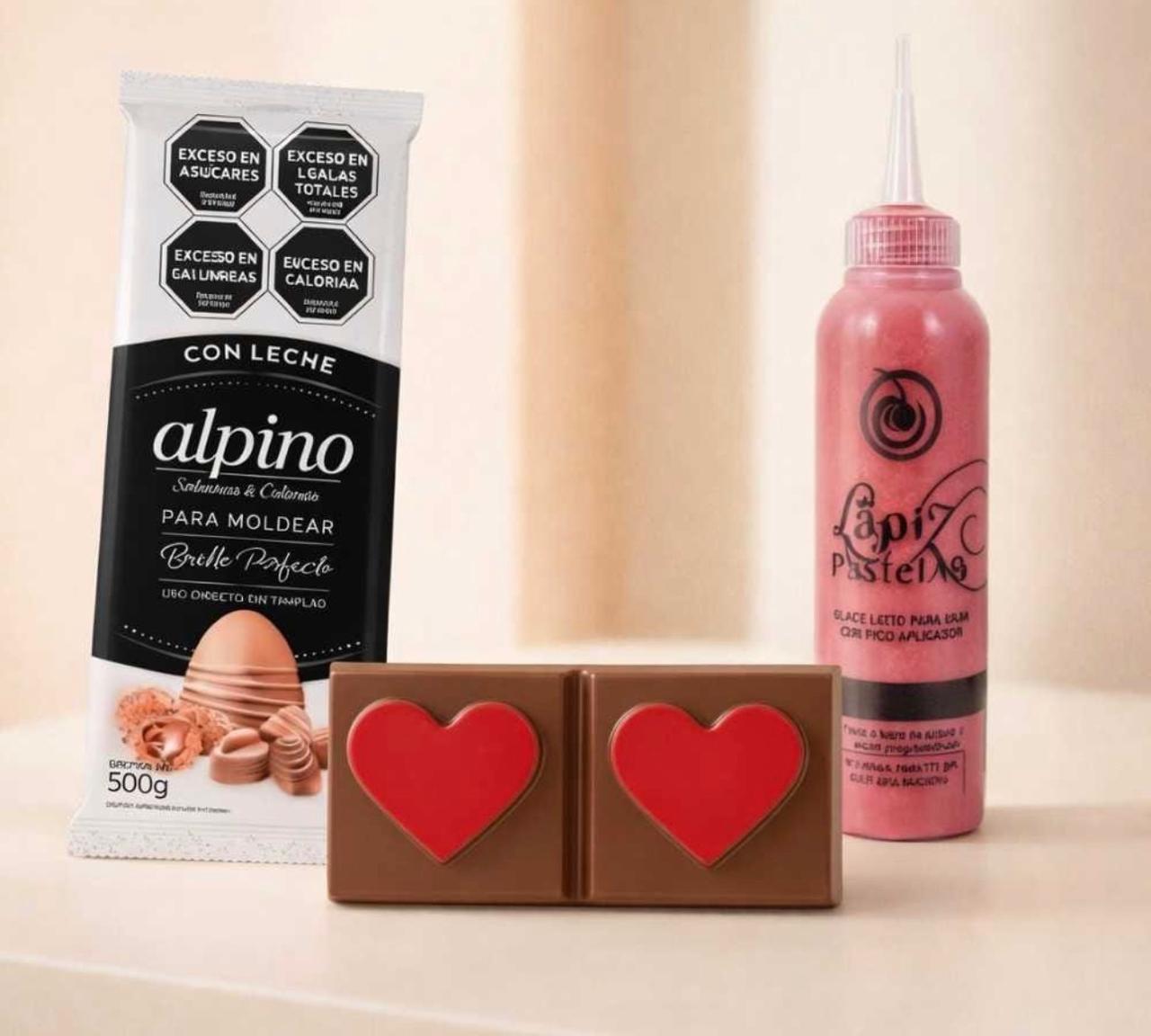 COMBO CORAZON CHOCOLATE DIA DE LOS ENAMORADOS